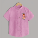 Power Like Thunder, Heart Like Hanuman Shirt | Personalized Baby Shirt for Hanuman Jayanti - BABY PINK - 0 - 6 Months Old (Chest 23")