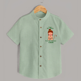 Power Like Thunder Heart Like Hanuman – Personalized   Shirt - MINT GREEN - 0 - 6 Months Old (Chest 23")