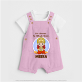 Veer Hanuman The Ultimate Warrior – Personalized Baby Dungaree - BABY PINK - 0 - 5 Months Old (Chest 18")