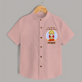 Veer Hanuman The Ultimate Warrior – Personalized   Shirt - PEACH - 0 - 6 Months Old (Chest 23")