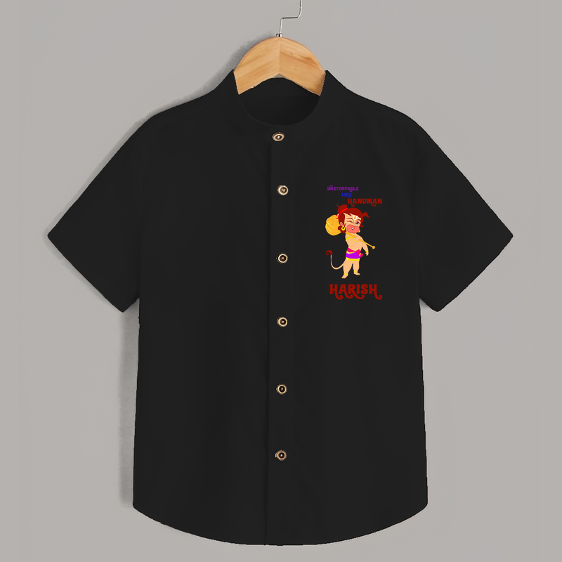 Unstoppable Like Hanuman Shirt | Custom Baby Shirt for Your Little Warrior - BLACK - 0 - 6 Months Old (Chest 23")