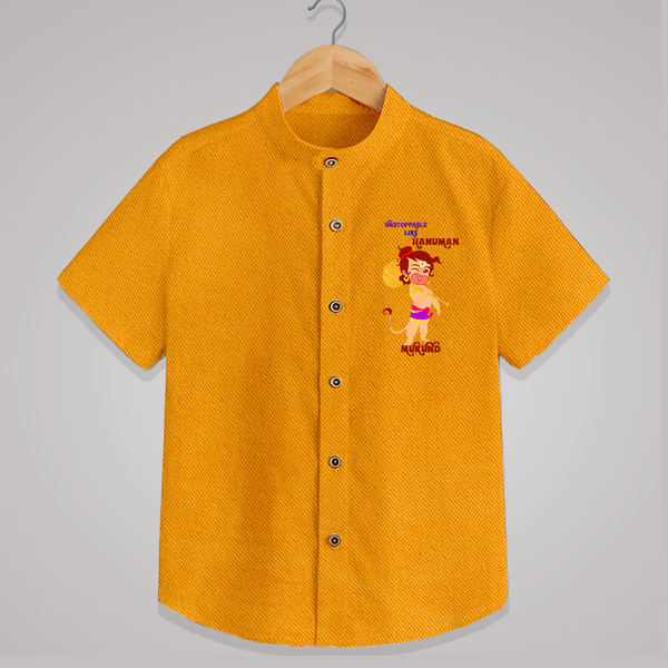 Unstoppable Like Hanuman – Personalized   Shirt - CHROME YELLOW - 0 - 6 Months Old (Chest 23")