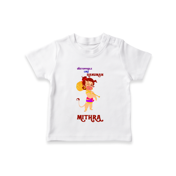 Unstoppable Like Hanuman T-Shirt | Custom Baby T-Shirt for Your Little Warrior - WHITE - 0-5 Months Old (Chest 17")