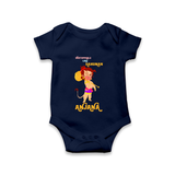 Unstoppable Like Hanuman Romper | Custom Baby Romper for Your Little Warrior - NAVY BLUE - New Born (Chest 14")