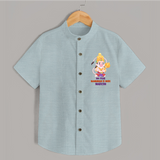 No Fear Hanuman Is Here – Personalized   Shirt - ARCTIC BLUE - 0 - 6 Months Old (Chest 23")