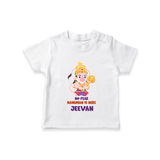 No Fear Hanuman Is Here – Personalized Baby T-Shirt - WHITE - 0-5 Months Old (Chest 17")