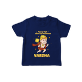 Flying High Just Like Hanuman T-Shirt | Custom Baby T-Shirt for Hanuman Festival - NAVY BLUE - 0-5 Months Old (Chest 17")