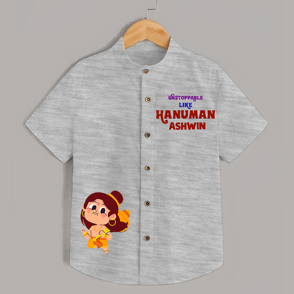 Little Hanuman Strength   Shirt - GREY - 0 - 6 Months Old (Chest 23")