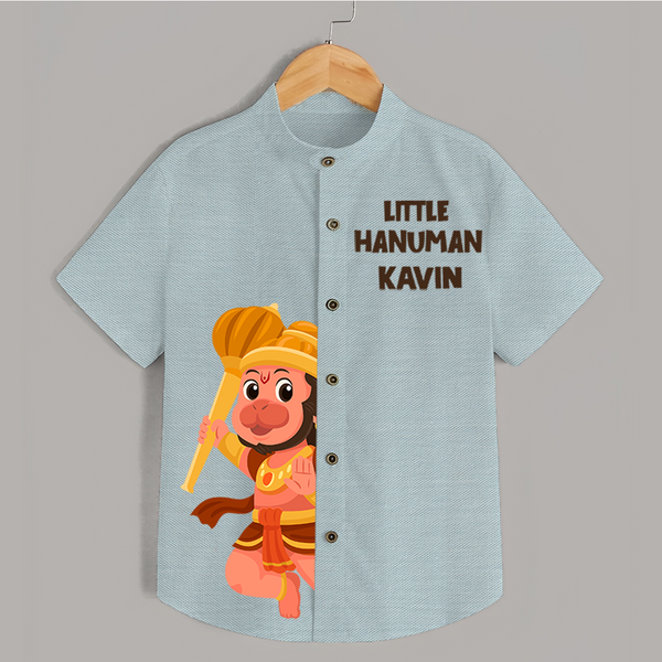 Little Hanuman Shirt | Custom Baby Shirt for Hanuman - ARCTIC BLUE - 0 - 6 Months Old (Chest 23")