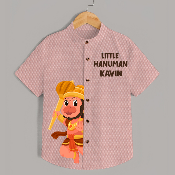 Little Hanuman Shirt | Custom Baby Shirt for Hanuman - PEACH - 0 - 6 Months Old (Chest 23")