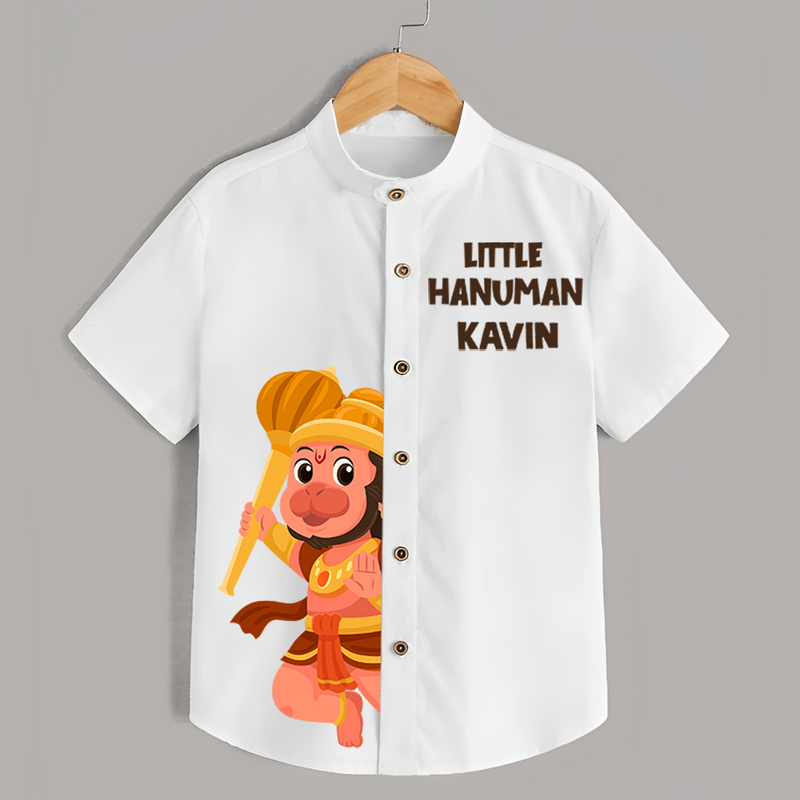 Little Hanuman Shirt | Custom Baby Shirt for Hanuman - WHITE - 0 - 6 Months Old (Chest 23")