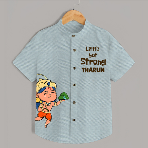 Little but Strong – Personalized   Shirt - ARCTIC BLUE - 0 - 6 Months Old (Chest 23")