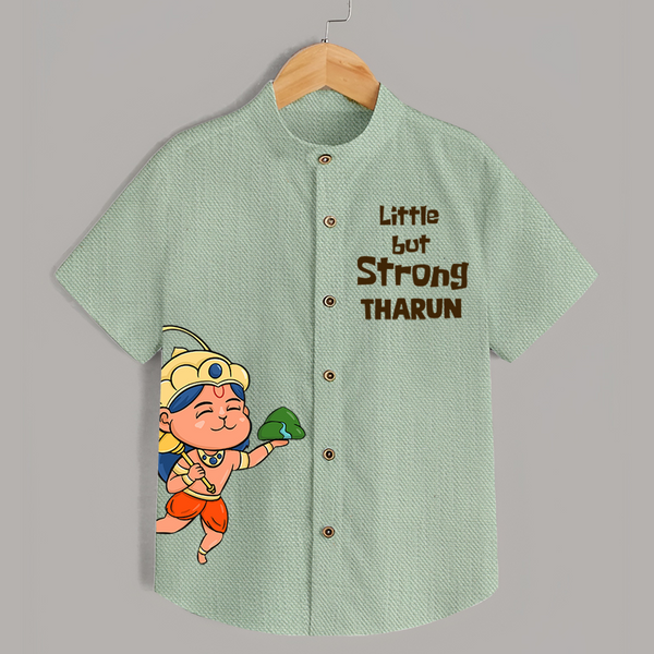 Little but Strong – Personalized   Shirt - MINT GREEN - 0 - 6 Months Old (Chest 23")