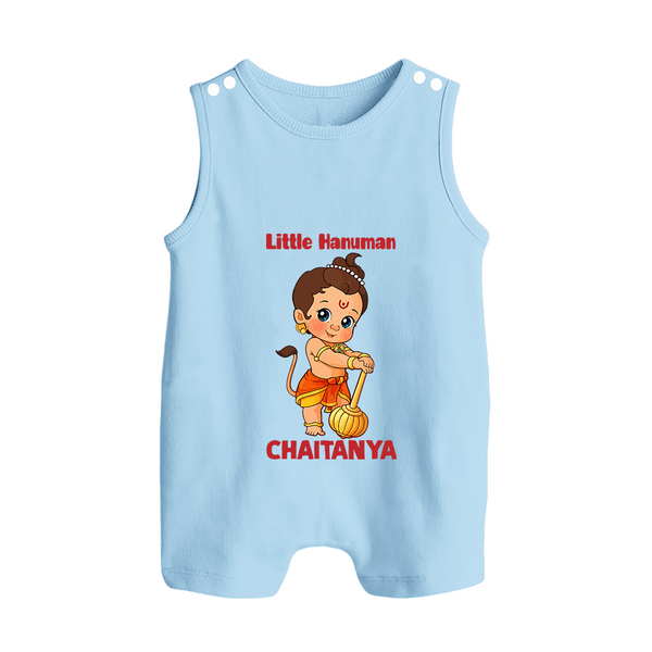 Bal Hanuman Inspired Baby Romper Suit - BABY BLUE - New Born (Chest 18")