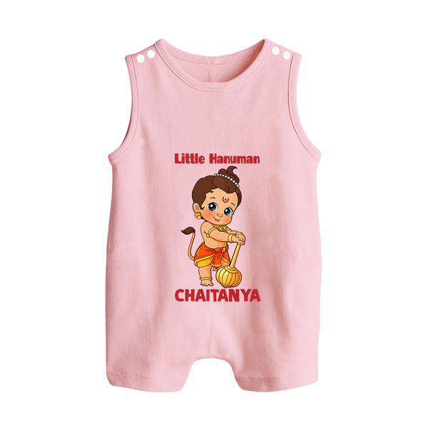 Bal Hanuman Inspired Baby Romper Suit - BABY PINK - New Born (Chest 18")