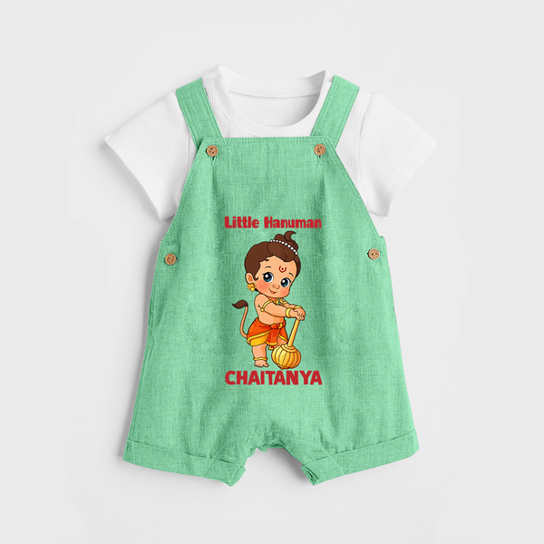 Bal Hanuman Inspired Baby Dungaree - GREEN - 0 - 5 Months Old (Chest 18")