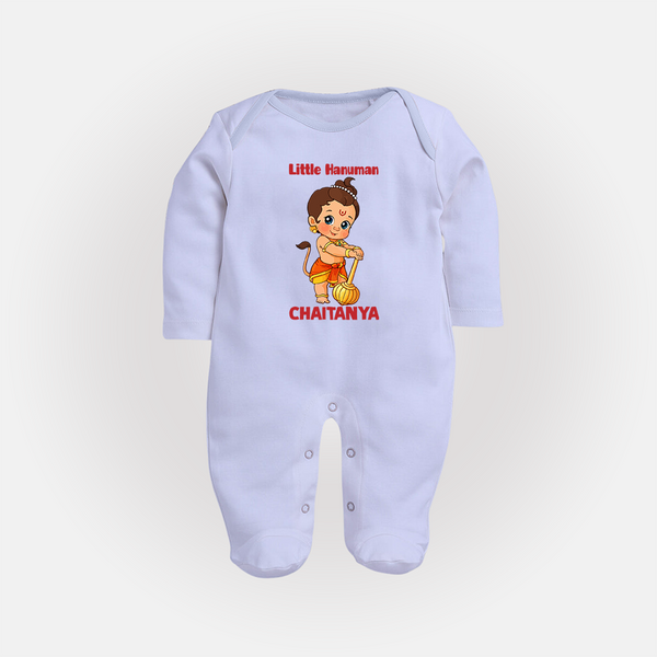 Bal Hanuman Inspired Baby Fullbody Suit - BABY BLUE - New Born (Chest 7.5")
