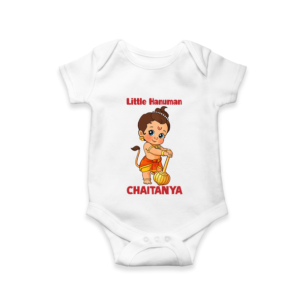 Bal Hanuman Inspired Baby Romper - WHITE - New Born (Chest 14")