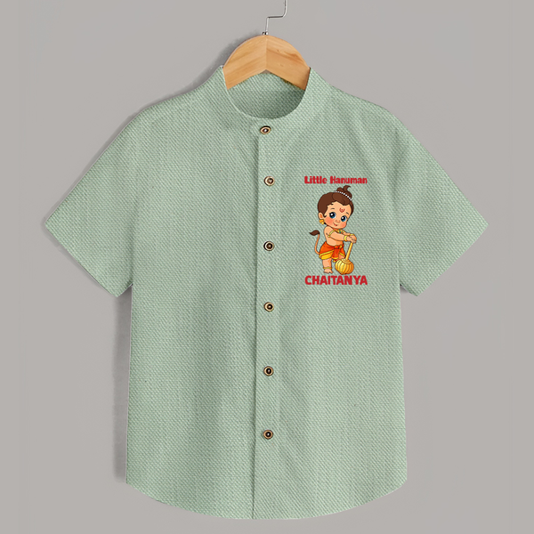 Bal Hanuman Inspired   Shirt - MINT GREEN - 0 - 6 Months Old (Chest 23")