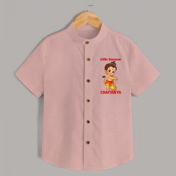 Bal Hanuman Inspired   Shirt - PEACH - 0 - 6 Months Old (Chest 23")