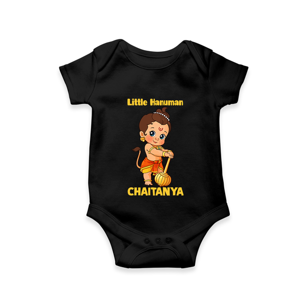 Bal Hanuman Inspired Baby Romper - BLACK - New Born (Chest 14")