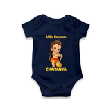 Bal Hanuman Inspired Baby Romper - NAVY BLUE - New Born (Chest 14")