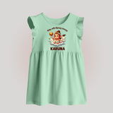   with Bajrang Energy – Personalized   Baby Frock - MINT GREEN - 0 - 3 Months Old (Chest 17")