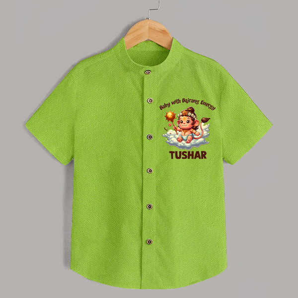  with Bajrang Energy – Personalized   Shirt - LIME GREEN - 0 - 6 Months Old (Chest 23")