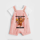Tail Power Activated – Personalized Baby Dungaree - PEACH - 0 - 5 Months Old (Chest 18")
