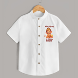 Mini Bajrang in Training – Personalized   Shirt - WHITE - 0 - 6 Months Old (Chest 23")