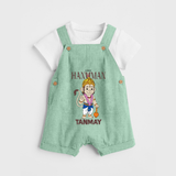 Lord Hanuman – Personalized Baby Dungaree - MINT GREEN - 0 - 5 Months Old (Chest 18")