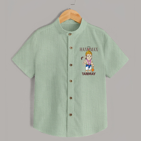 Lord Hanuman – Personalized   Shirt - MINT GREEN - 0 - 6 Months Old (Chest 23")
