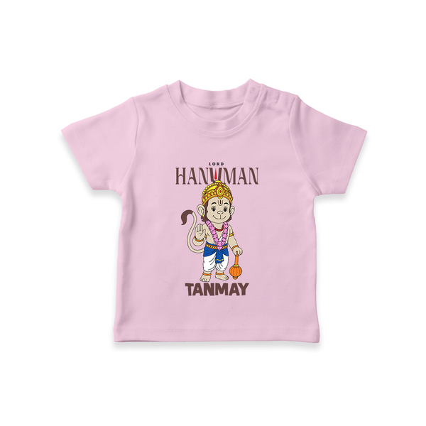 Lord Hanuman – Personalized Baby T-Shirt - BABY PINK - 0-5 Months Old (Chest 17")