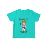 Lord Hanuman – Personalized Baby T-Shirt - TEAL - 0-5 Months Old (Chest 17")
