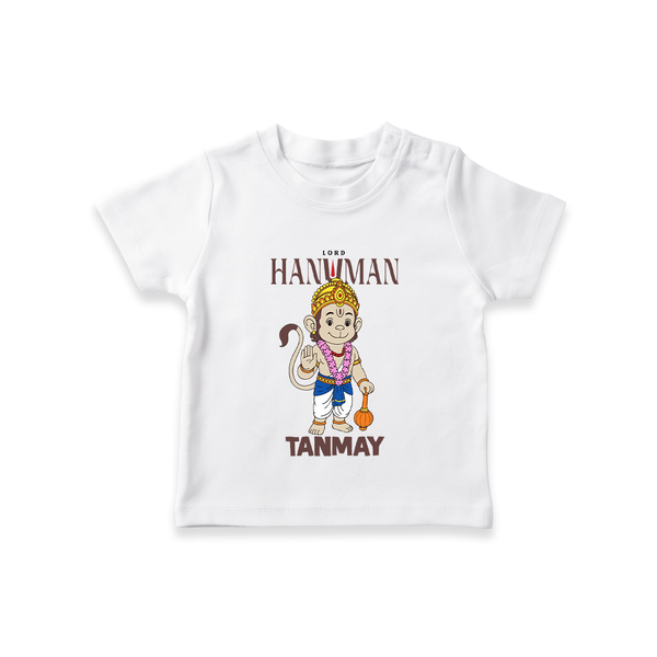 Lord Hanuman – Personalized Baby T-Shirt - WHITE - 0-5 Months Old (Chest 17")