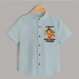 Small Hands Mighty Strength – Personalized   Shirt - ARCTIC BLUE - 0 - 6 Months Old (Chest 23")
