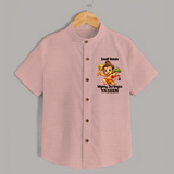 Small Hands Mighty Strength – Personalized   Shirt - PEACH - 0 - 6 Months Old (Chest 23")