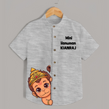Mini Hanuman – Personalized   Shirt - GREY - 0 - 6 Months Old (Chest 23")