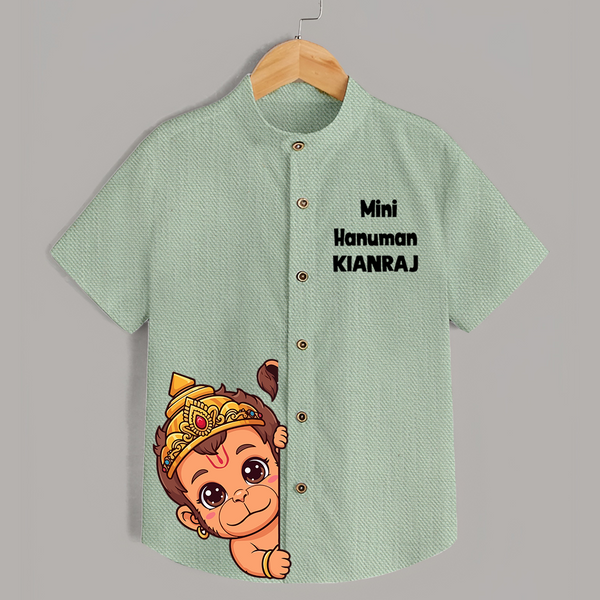 Mini Hanuman – Personalized   Shirt - MINT GREEN - 0 - 6 Months Old (Chest 23")