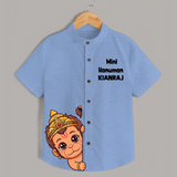 Mini Hanuman – Personalized   Shirt - SKY BLUE - 0 - 6 Months Old (Chest 23")