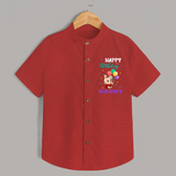 "Happy Birthday Dad - Adorable Shirt That Melts DadÕs Heart" - RED - 0 - 6 Months Old (Chest 23")