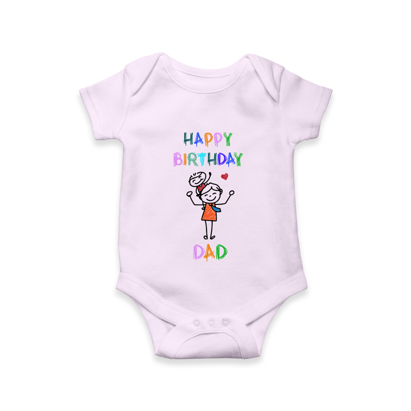 "Celebrate DadÕs Big Day With This Cute Birthday Baby Romper!" - LILAC - 0 - 3 Months Old (Chest 16")