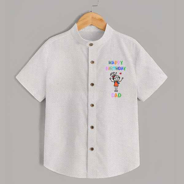 Shirt for Daddy's Birthday | Cute Gift from Baby - WHITE - 0 - 6 Months Old (Chest 23")