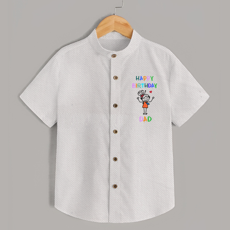 "Celebrate DadÕs Big Day With This Cute Birthday Shirt!" - WHITE - 0 - 6 Months Old (Chest 23")