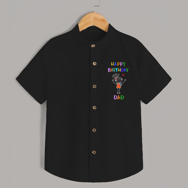 Shirt for Daddy's Birthday | Cute Gift from Baby - BLACK - 0 - 6 Months Old (Chest 23")