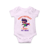 "Happy Birthday Dad - A Sweet Romper For Your Little Star" - LILAC - 0 - 3 Months Old (Chest 16")