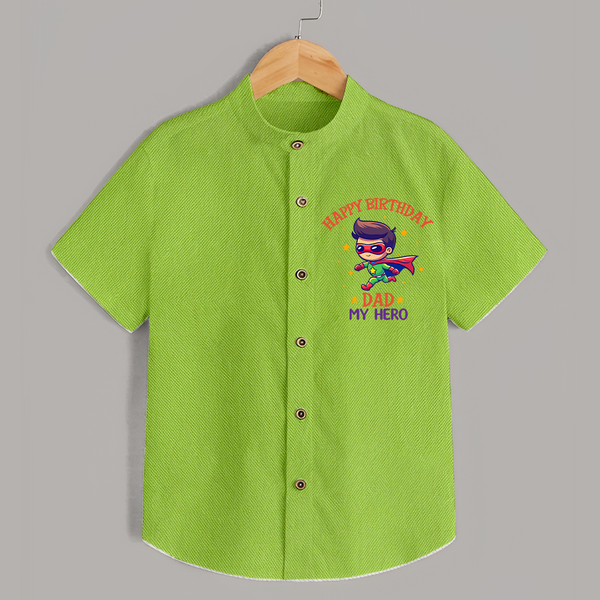 Newborn Shirt - Happy Birthday Dad | Soft Cotton Comfort - LIME GREEN - 0 - 6 Months Old (Chest 23")