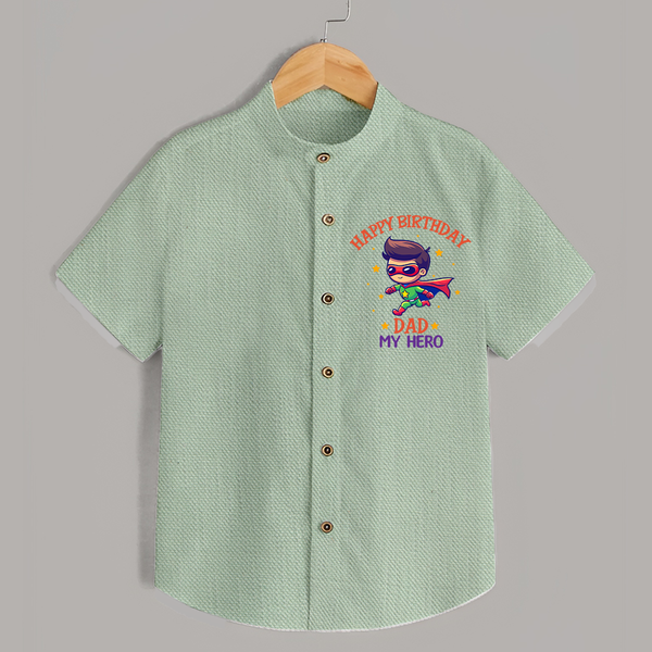 Newborn Shirt - Happy Birthday Dad | Soft Cotton Comfort - MINT GREEN - 0 - 6 Months Old (Chest 23")