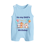 Celebrate Daddy's Day with Baby Romper/Sleeveless Romper | Soft Cotton Comfort - BABY BLUE - 0 - 5 Months Old (Chest 18")