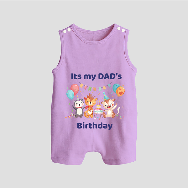 Celebrate Daddy's Day with Baby Romper/Sleeveless Romper | Soft Cotton Comfort - LILAC - 0 - 5 Months Old (Chest 18")